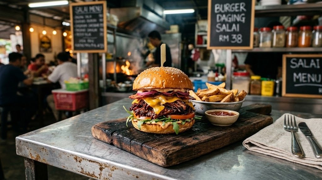 Burger Daging Salai